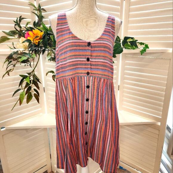 MADEWELL STRIPE BUTTON DOWN DRESS SIZE MED - Picture 2 of 7